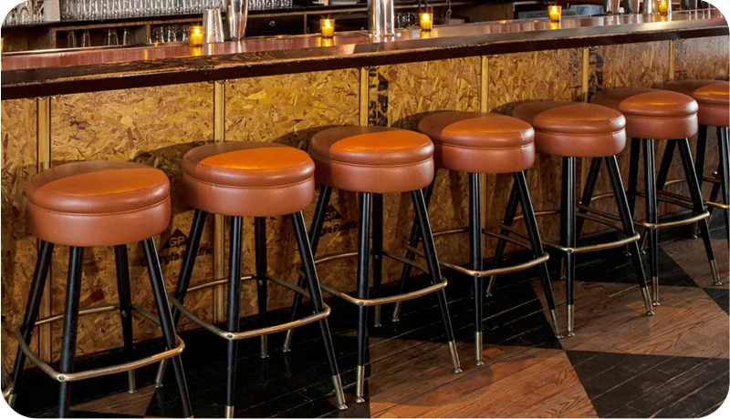 Deluxe Round Seat Club Stools Installation