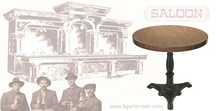  Ornate Cast Iron Saloon Table Base