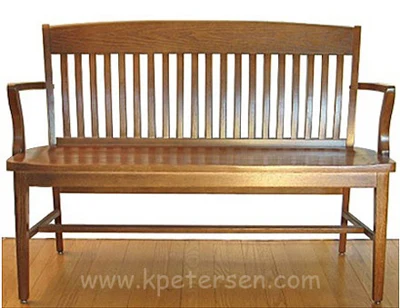 Schoolhouse Bench 52 Inch Bench Front View