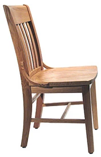 Oak Schoolhouse Chair Side View