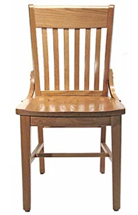 Oak Schoolhouse Chair Front View