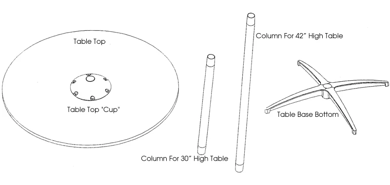 Slip Together Table Components