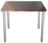 Four Legged Table With Stainless Steel Legs
