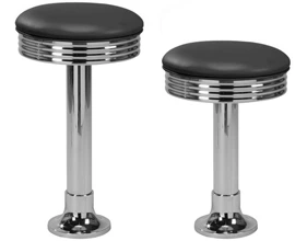 Budget Soda Fountain Counter Stools 30 and 26 Inch Seat Heights