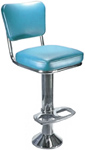 Soda Fountain Stool With Back Rest