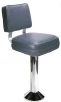 Deluxe Backrest Square Seat Bolt Down Counter Stool