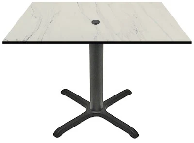 Indoor Outdoor Solid Core HPL Restaurant Table Top Square Marble Pattern