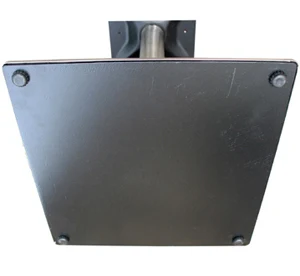 Square Stainless Steel Table Base Underside Detail