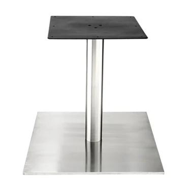 Large Square Stainless Steel Table Base with Stainless Steel Column