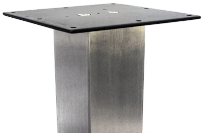 Stainless Steel Table Leg 3 Inch Square Top Plate Detail