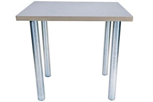 Stainless Steel Table Legs 3 Inch Diameter with Quartz Table Top