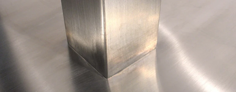 Square Stainless Steel Table Base Square Column Option