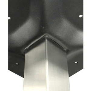 Square Stainless Steel Table Base Top Plate Detail