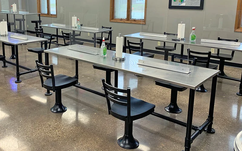 Stainless Steel Table Tops Employee Breakroom Installation