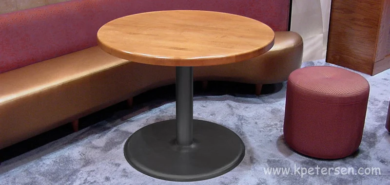 Stamped Steel Round Bottom Table Base Installation