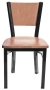 Steel Restaurant Chair Wood Back