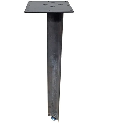 Angle Iron Industrial Table Leg Assembled