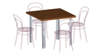 Angle Iron Industrial Table Legs Dining Height With Chairs