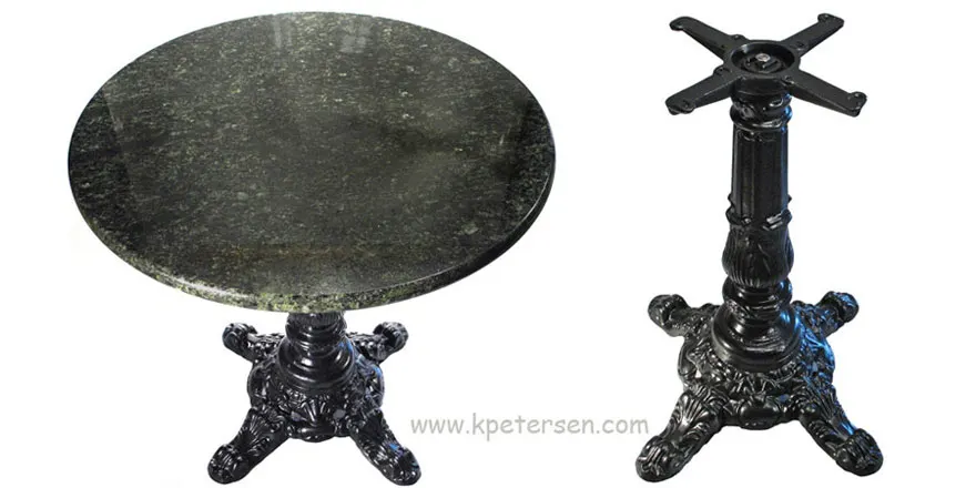 Victorian Style Antique Reproduction Large Crossfoot Ornate Cast Iron Table Base Detail Photos