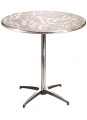 Slip together table base chrome and polished aluminum