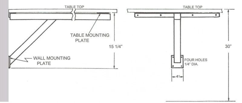 Cantilever support - Drawing