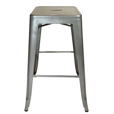 Backless Outdoor Steel Bar Stool Front
