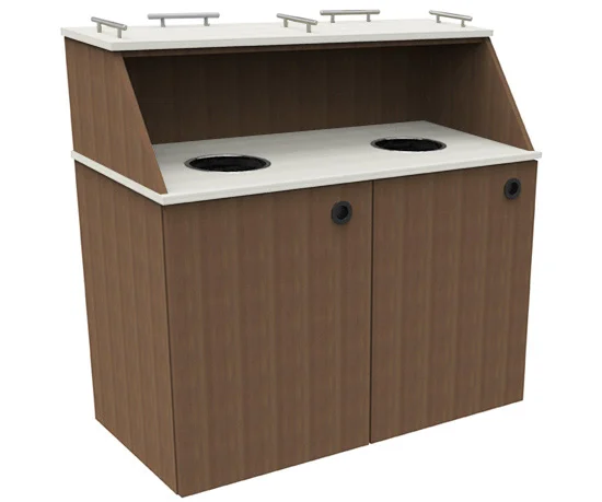 Two Tone Double Top Drop Waste Receptacle