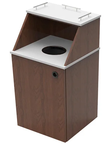 Two Tone Single Top Drop Waste Receptacle