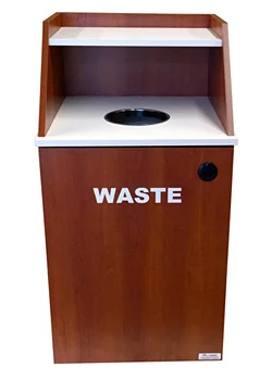 Single Top Drop Waste Receptacle Recycle Cabinet