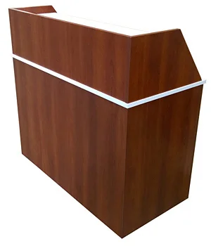 Double Top Drop Waste Receptacle Recycle Cabinet Rear View