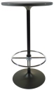 Black Trumpet Table Base Bar Height with Footrest