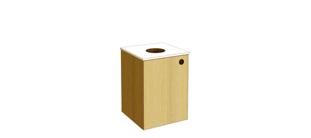 Two Tone Top Drop Waste Receptacle Cabinet