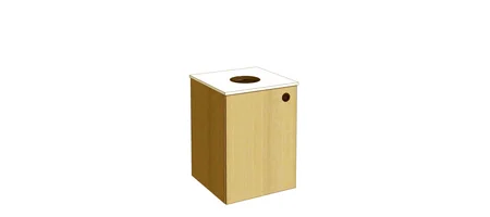 Two Tone Top Drop Waste Receptacle Cabinet
