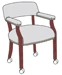 Upholstered Guest Armchair Casters Option