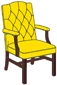 Tufted Upholstered High Back Guest Armchair Standard