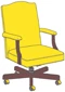 Upholstered High Back Swivel Armchair Standard