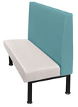 Steel Frame, Marine Vinyl Upholstered Foam Single Restaurant Booth