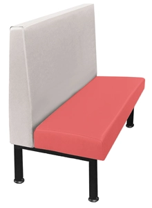 Outdoor Upholstered Restaurant Booth Single Coral Seat