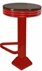 Western Soda Fountain Bolt Down Counter Stools Base And Seat Frame Color Combination 4