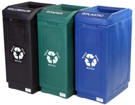 Budget Indoor Outdoor Waste Recycling Cabinets With Open Top