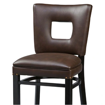 Deluxe Window Seat Wood Bar Stool Front View