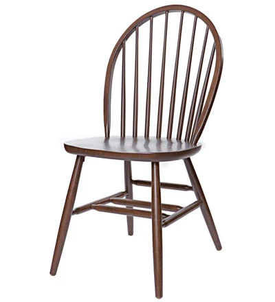 Early American, Windsor Style Wood Restaurant Dining Room Chair Wood Seat